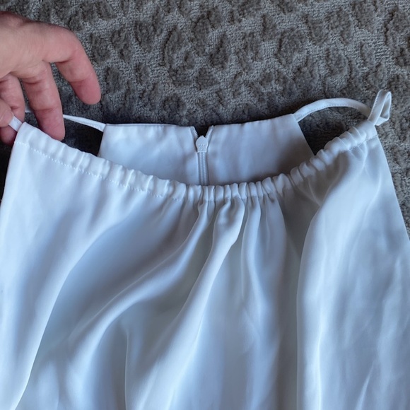 Shona Joy Ivory High Neck Ruched Midi Dress, size 10 - Picture 5 of 9